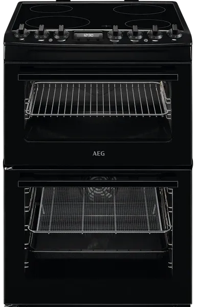 AEG 6000 SteamBake CCX6740ACB 60cm Electric Cooker with Ceramic Hob - Black - A Rated