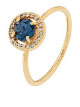 Accessorize Z Swarovski Sparkle Halo Ring - Gold