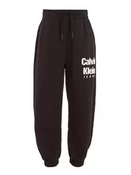 Calvin Klein Jeans Boys Mini Blown-Up Logo Jogger - Ck Black, Size 10 Years