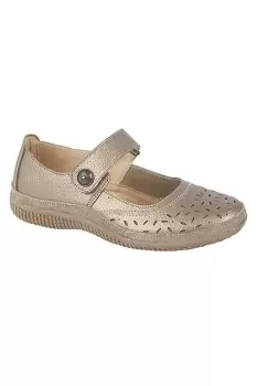 Wide Fitting Touch Fastening Perforated Bar Shoes