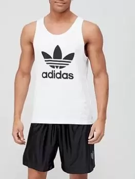 adidas Originals Trefoil Tank Top - White/Black Size XS Men