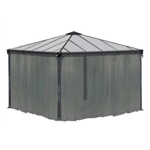 Palram - Canopia 3K Series Grey Polyester (Pes) Gazebo Netting, Pack Of 6 (L)2170mm (W)3660mm