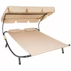 Tectake Sun Lounger Double Cream