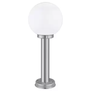 IP44 Outdoor Bollard Light Stainless Steel & Orb 1 x 60W E27 500mm Lamp Post