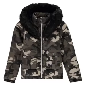 Firetrap Camo Bomber Jacket Junior Girls - Black