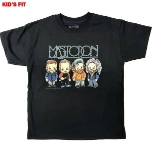 Mastodon - Band Character Kids 11 - 12 Years T-Shirt - Black