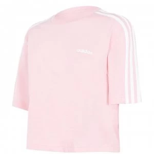 adidas 3S Crop T Shirt Womens - Glory Pink