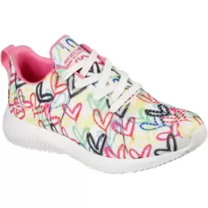 Skechers Womens BOBS Squad Starry Love Lace Up Trainers UK Size 5 (EU 38)