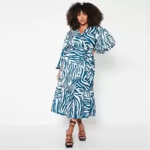 I Saw It First Plus Size Zebra Print Maxi Dress - Green