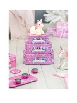 Sass & Belle Rainbow Unicorn Geometrics Suitcase 3Pcs Set