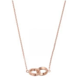 Olivia Burton Womens Interlink Chain Necklace - Rose Gold