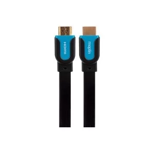 Maplin Premium HDMI Flat Cable Gold Connector 1080p 2K 4K 0.75m