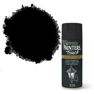 Rust-Oleum Painter's Touch Black Matt Spray Paint 400ml