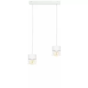 Keter Atollo Bar Pendant Ceiling Light White, 50cm, 2x E27