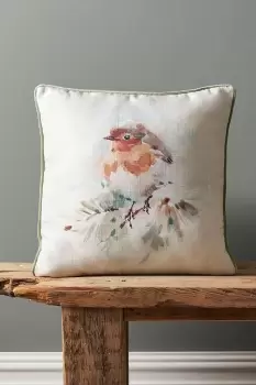 Snowy Robin Cushion