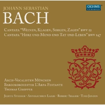 Arcis-Vocalisten Munich - Johann Sebastian Bach: Cantata, 'Wienen, Klagen, Sorgen, Zagen'.. CD