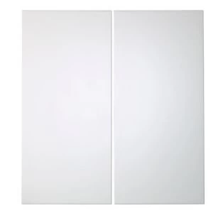 Cooke Lewis Raffello High Gloss White Corner base door W925mm Set of 2