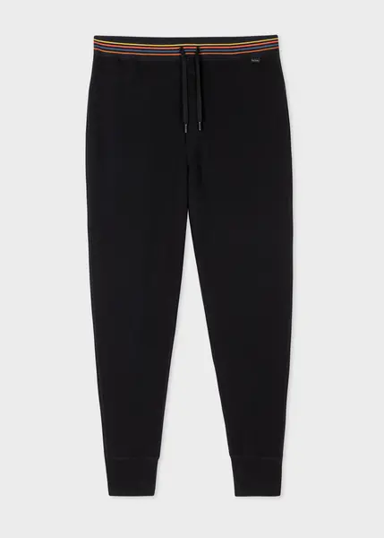 Paul Smith Black Cotton 'Artist Stripe' Lounge Pants