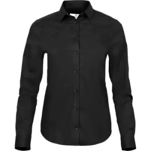 Tee Jays Womens/Ladies Luxury Stretch Shirt (XL) (Black)