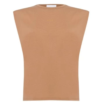 Hugo Boss Elys Gold Top Pastel Brown Size S Women