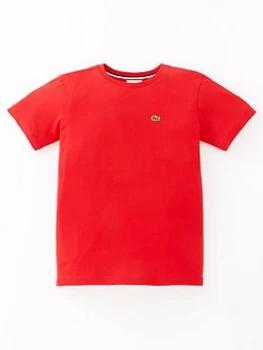 Lacoste Boys Classic Short Sleeve T-Shirt - Red, Size 14 Years