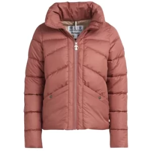 Barbour Womens Cabot Quilted Jacket Rose Blush/Sand Dune 12