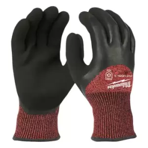 Milwaukee Winter Gloves - Cut Level 3 - 7/S - Black/Red