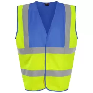 PRO RTX High Visibility Unisex Waistcoat (3XL) (Yellow/Royal Blue) - Yellow/Royal Blue