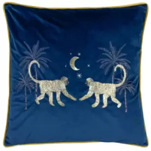 Dusk Monkey Cushion Navy