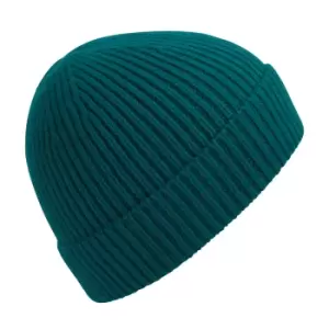 Beechfield Engineered Knit Ribbed Beanie (One Size) (Ocean Green)