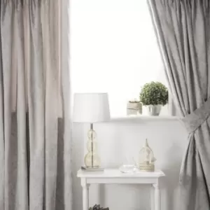 Belledorm Bromley Lined Curtains (168 x 137cm) (Grey)