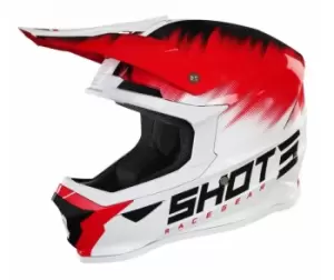 SHOT Furious Kid Versus White Red Glossy Offroad Helmet L