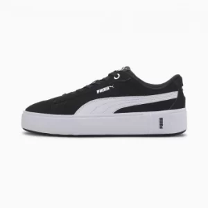 PUMA Smash Platform V2 Sd Womens Trainers, Black/White Size 4 Shoes