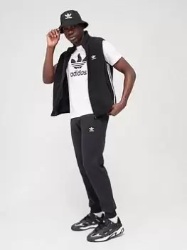adidas Originals 3 Stripe Fleece Vest - Black, Size L, Men