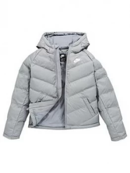 Boys, Nike Older Kids Filled Jacket - Grey, Size S, 8-10 Years