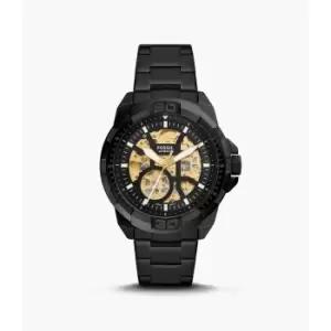 Fossil Mens Bronson Automatic Stainless Steel Watch - Black