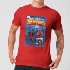 Marvel Deadpool Secret Wars Action Figure Mens T-Shirt - Red - L