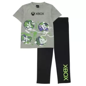 Xbox Boys Controller Buttons Pyjama Set (6-7 Years) (Black/Grey Heather)