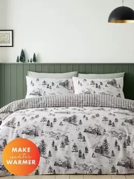 Catherine Lansfield Alpine Village Brushed Cotton Duvet Cover Set