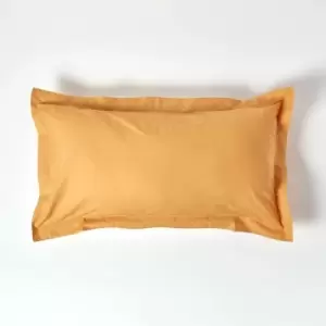 Mustard Yellow Egyptian Cotton Oxford Pillowcase 200 Thread Count, King - Mustard Yellow - Mustard Yellow - Homescapes