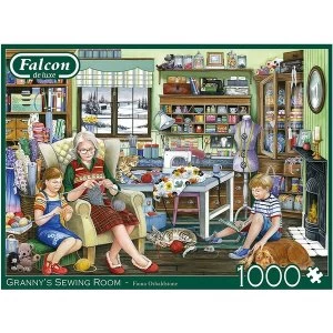 Jumbo Falcon de luxe - Granny's Sewing Room Jigsaw Puzzle - 1000 Pieces