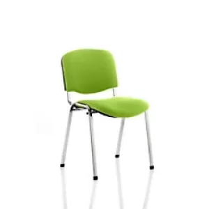 Dynamic Stacking Chair Fabric ISO Seat Myrrh Green Pack of 4 Without Arms