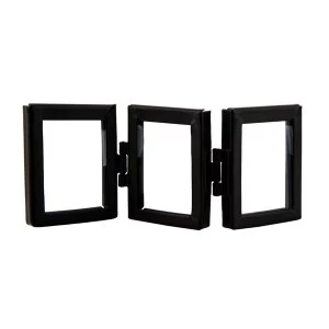 Sass & Belle Jet Black Mini Triple Photo Frame