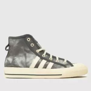 Adidas Light Grey Nizza Hi Youth Trainers