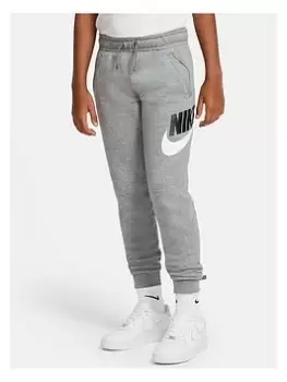 Nike Older Boys Nsw Club + HBR Pant - Grey, Size Xs=6-8 Years