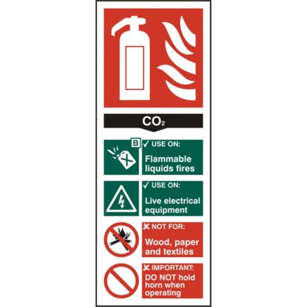 Beeswift B-Safe Fire Extinguisher Co2 Sign BSS12310 BESWBSS12310