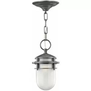 IP23 1 Bulb Chain Lantern Hematite LED E27 60W Bulb Light Fitting