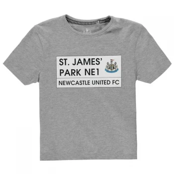 Team St James Park T Shirt Junior Boys - Grey Marl