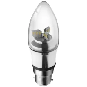 Kosnic 5.5W LED BC/B22 Candle Warm White - KTC5.5CND/B22-SLV-N27