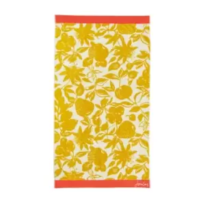 Joules Fruity Floral Bath Towel, Yellow